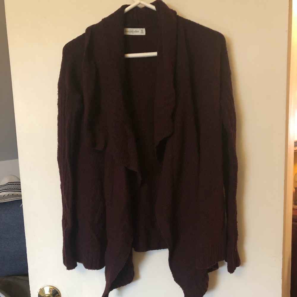 Abercrombie & Fitch Maroon Cardigan